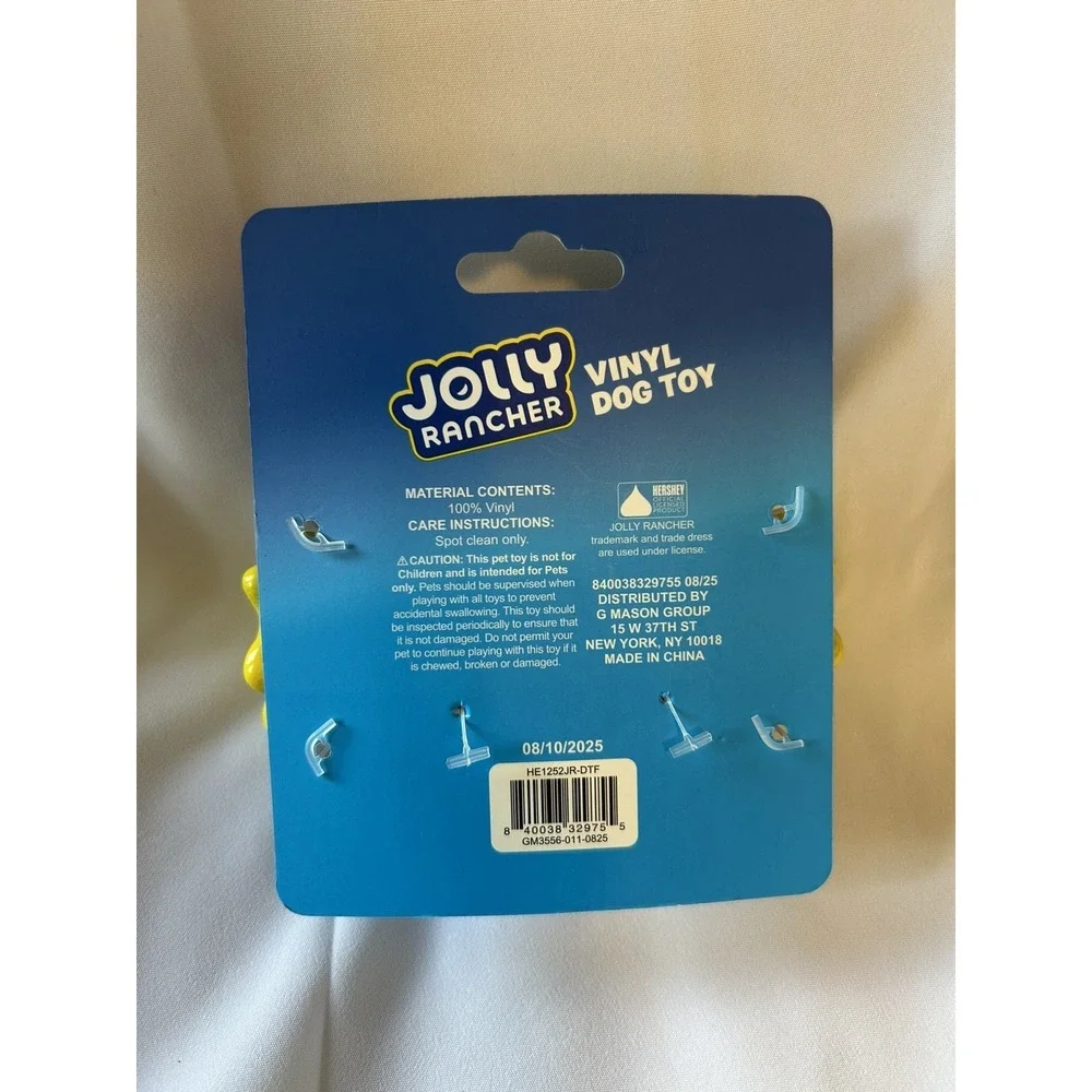 Set Of 2 Jolly Rancher Candy Vinyl‎ Dog Toys New Plastic Squeaker Squeaky